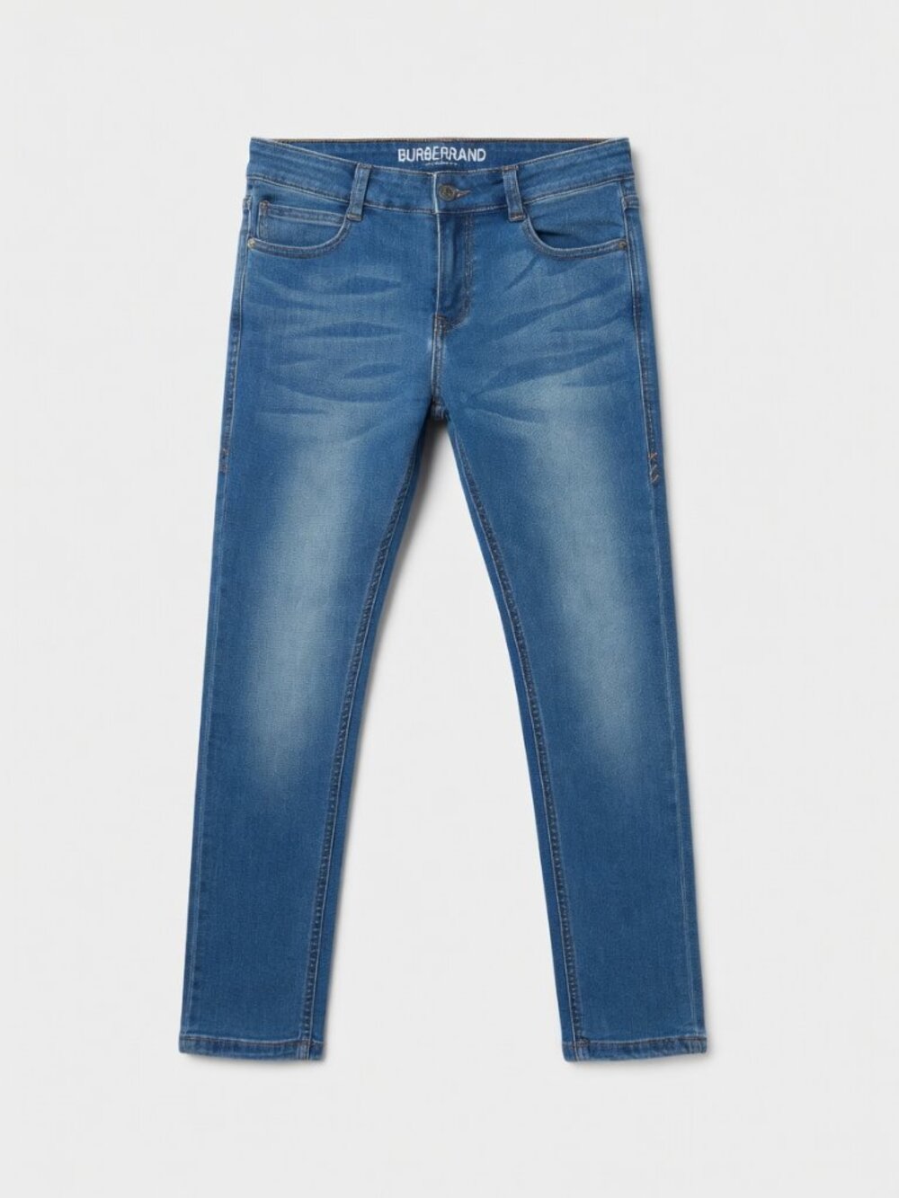 NWT Rubberband Stretch Skinny Cropped Jeans Medium Wash Size 28 7/8